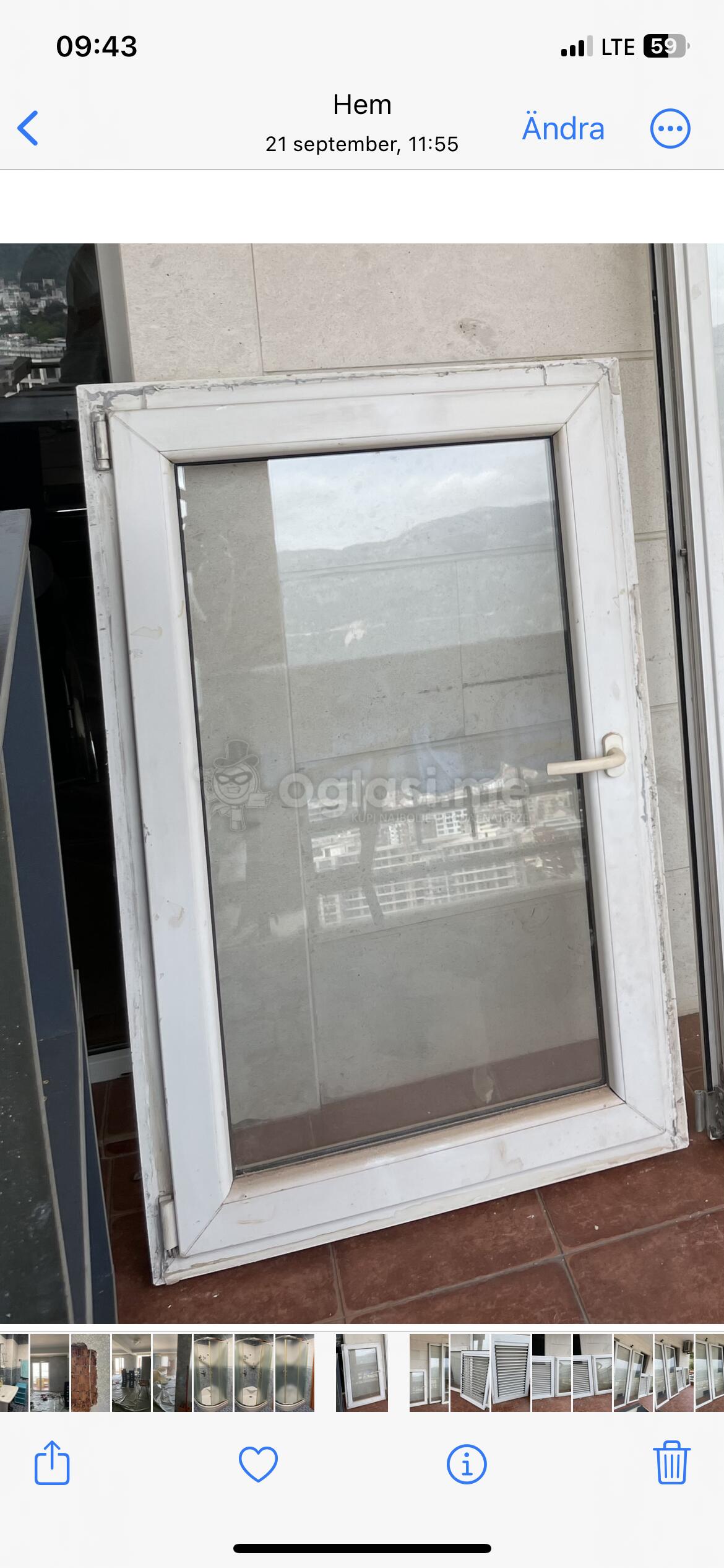 PVC Prozor Cijena 55 € Crna Gora Budva Vidikovac Prozori Oglasi