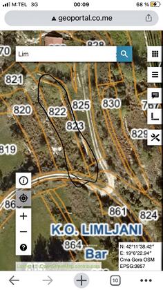 Građevinsko zemljište 451m2 - Bar - Limljani