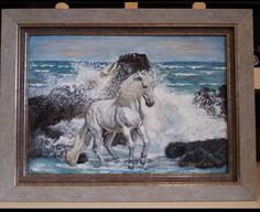Umjetnicka slika Konj u talasima 