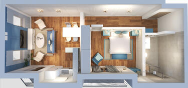 Jednosoban stan 49m2 - Kotor - Risan