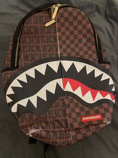 Bape torba sprayground split the check backpack