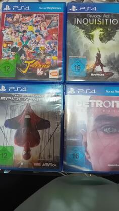Detroit become human,Spider-Man 2,Dragon Age Inquistion,J-Stars za PlayStation 4