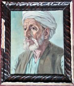 portret starca - ulje na kartonu 