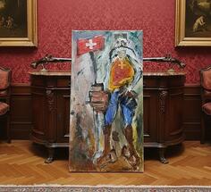 Crnogorski Barjaktar ulje na platnu