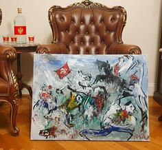 Bitka na vucijem dolu ulje na platnu