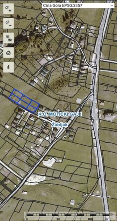 Građevinsko zemljište 1500m2 - Žabljak - Motički Gaj
