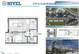 Jednosoban stan 45m2 - Podgorica - > Okolina grada Zabjelo