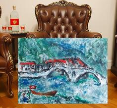 Rijeka Crnojevica ulje na platnu