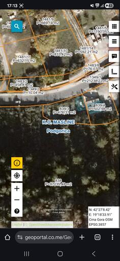 Građevinsko zemljište 525m2 - Podgorica - Doljani