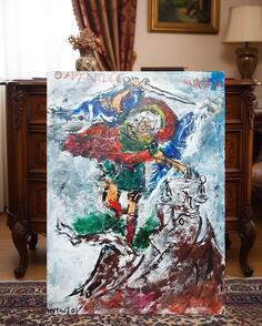 Arhangel Mihail ulje na platnu 90 x 60 cm