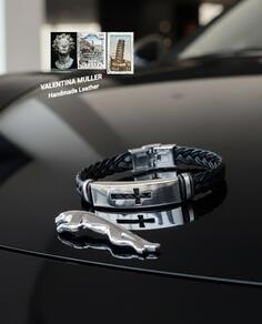 muska kozna narukvica Anticki krst