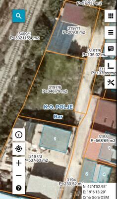 Građevinsko zemljište 347m2 - Bar - Polje