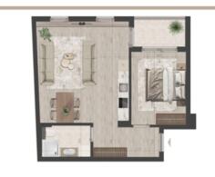 Jednosoban stan 51m2 - Podgorica - Podgorica (uži dio)