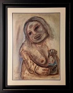 UROŠ TOŠKOVIĆ 1978. lavirani tuš 80x60cm umjetničko djelo na prodaju