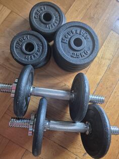 Set Podesivi bučice / tegovi set HouseFit sa livenim pločama