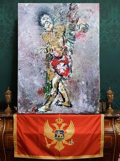 Crnogorac Mucenik ulje na platnu