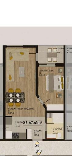 Jednosoban stan 47m2 - Bar - Centar grada