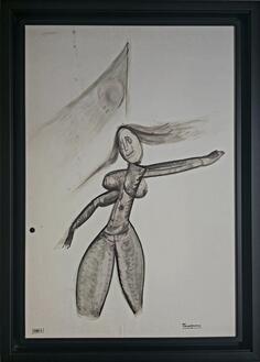 UROS TOSKOVIC 1982. Lavirani Tus 97x66cm, umjetnick slika na prodaju