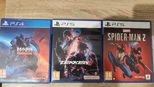 Tekken 8 , Spider man 2, Mass effect legendary edition za PlayStation 5