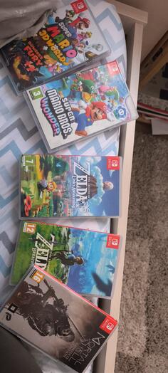 Super Mario 3D world, Super Mario Wonder, Zelda Link's Awakening, Zelda Breath of the Wild, Morta...