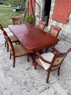 TRPEZARISKI STO I 6 stolica puno drvo