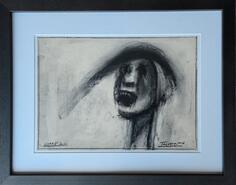 UROŠ TOCHKOWITCH TOŠKOVIĆ 2010. 40x30cm UGALJ, umjetnicka slika na prodaju