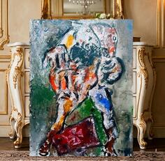 Bitka na Vucijem Dolu ulje na platnu