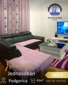 Jednosoban stan 43m2 - Podgorica - Stari Aerodrom