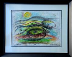 UROŠ TOŠKOVIĆ 2010. PEJZAŽ, 40x30cm umjetnicka slika na prodaju