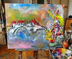 Rijek Crnojevica ulje na platnu