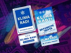 Nalepnice klima radi zatvori vrata/ne otvaraj prozor