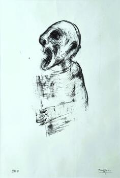 UROŠ TOŠKOVIĆ 1982. 45x67cm tuš, umjetničko djelo na prodaju