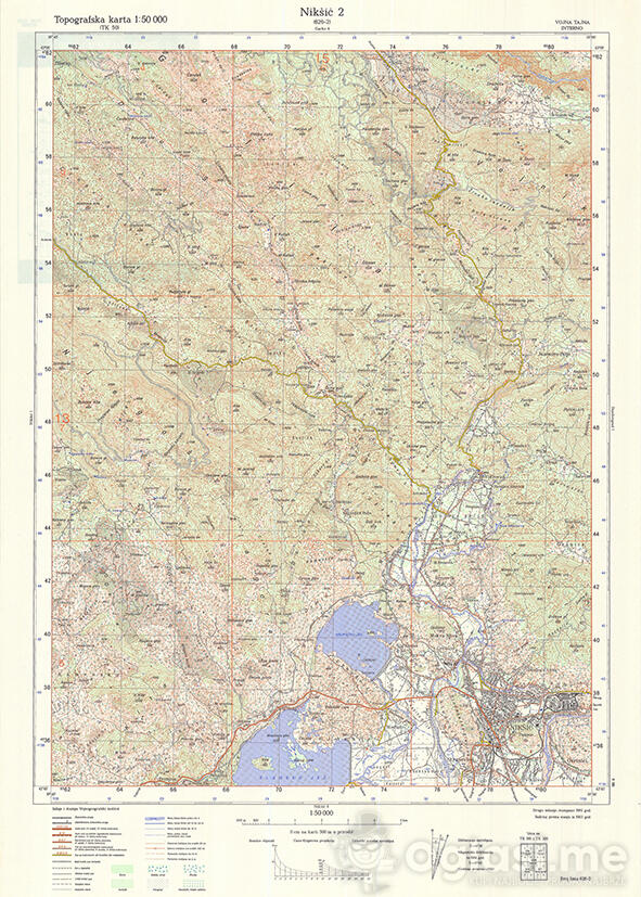Komplet topografskih karata Crne Gore