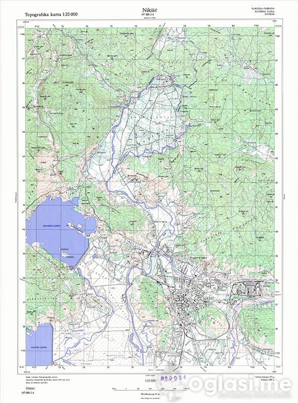 Topografske karte Crne Gore