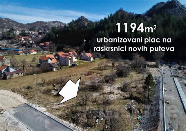 Građevinsko zemljište 1194m2 - Cetinje - Cetinje (uži dio)
