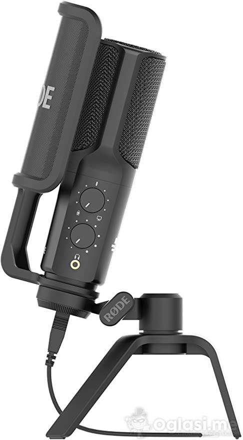 Rode NTUSB Studio kvalitet USB kondenzatorski mikrofon sa postoljem za sto i štitnikom