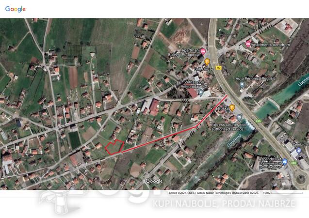 Građevinsko zemljište 1530m2 - Podgorica - Golubovci