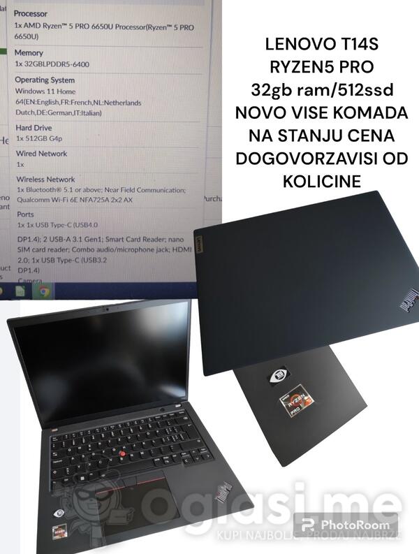 Lenovo T14s gen3 ryzen5pro 6650u 32gb  - 14" AMD Ryzen 5 Pro 32GB GB