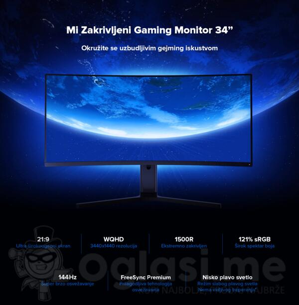 LG Mi Curved Gaming Monitor 34" New - Monitor LED 34"