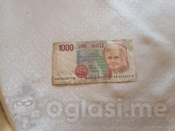 1000 starih Italijanskih lira