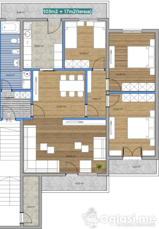 Trosoban stan 120m2 - Nikšić - Nikšić (uži dio)