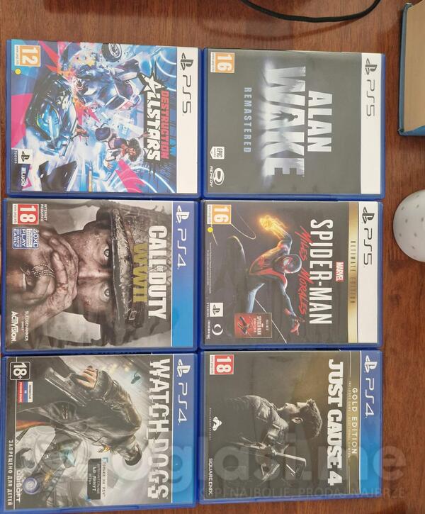 PS5 Spiderman Miles Morales PS5 Destruction Allstars PS5 ALAN WAKE Remastered PS4 COD WW2 PS4 Jus...