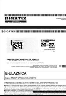 Montenegro Beerfest Ulaznice