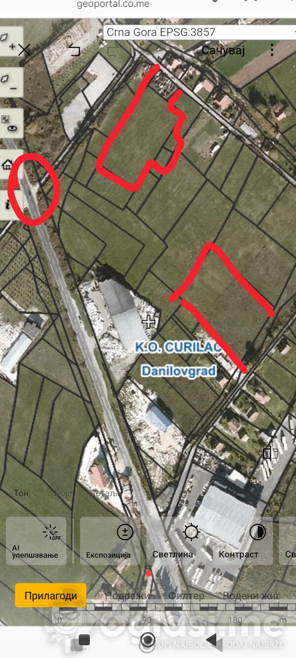 Industrijsko zemljište 5800m2 - Danilovgrad - Ćurilac