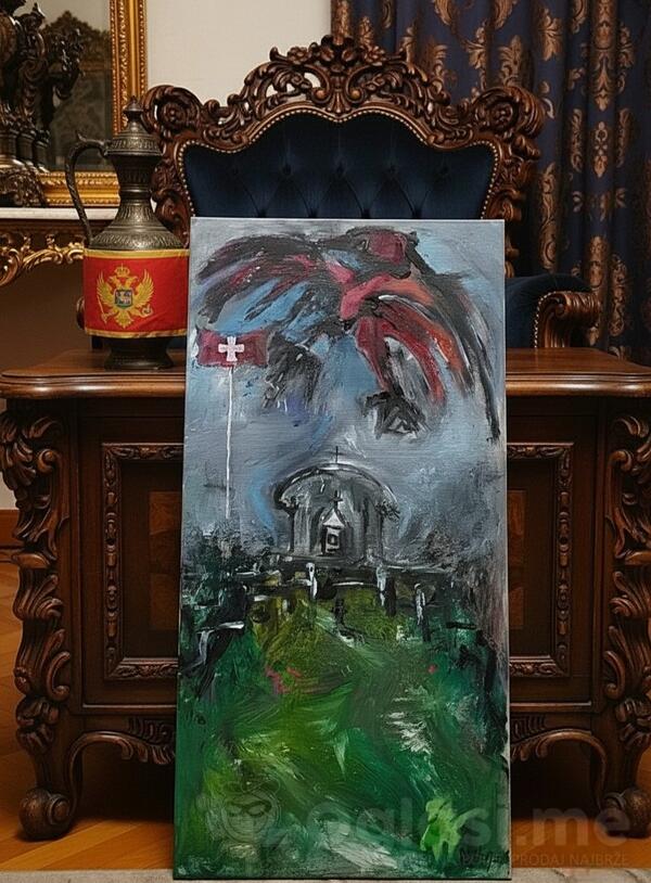 Orlov Krs Cetinje ulje na platnu