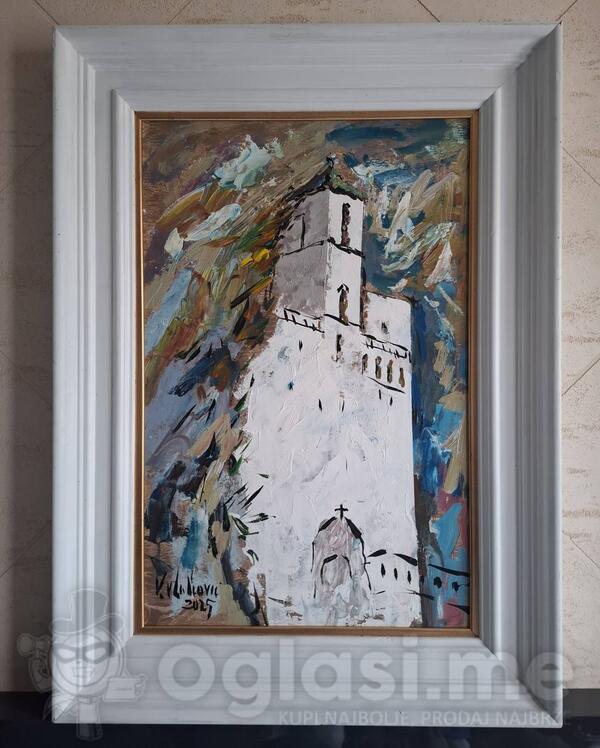 Vojimir Vlahović, ulje na platnu, dimenzije slike sa ramom 73x53, 150€
