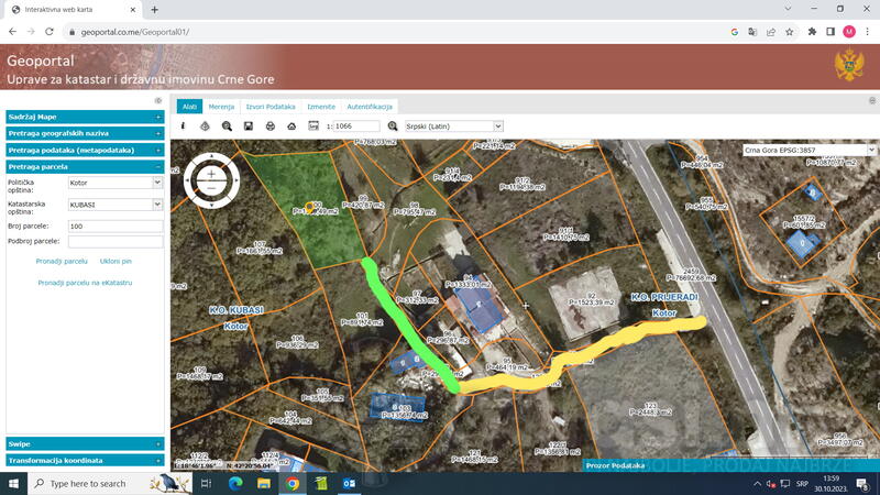 Građevinsko zemljište 1135m2 - Kotor - Radanovići