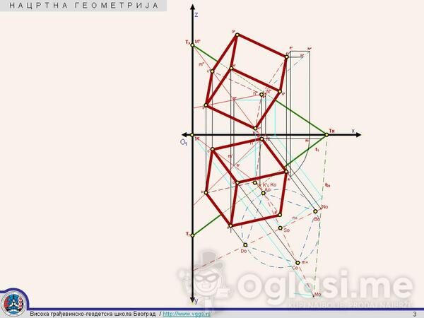 Nacrtna geometrija i perspektiva, časovi i izrada zadataka za srednjoškolce i studente