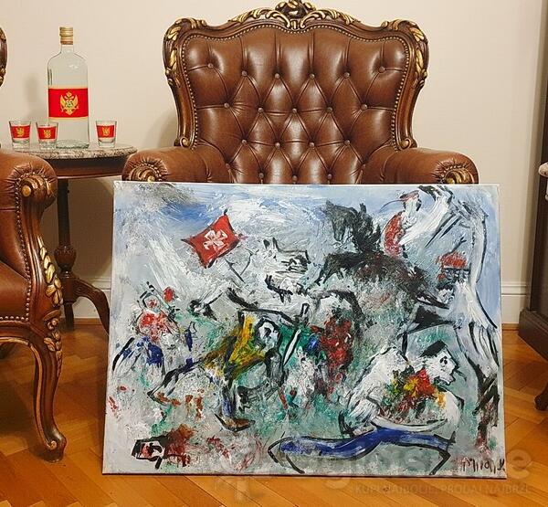 Bitka na vucijem dolu ulje na platnu 