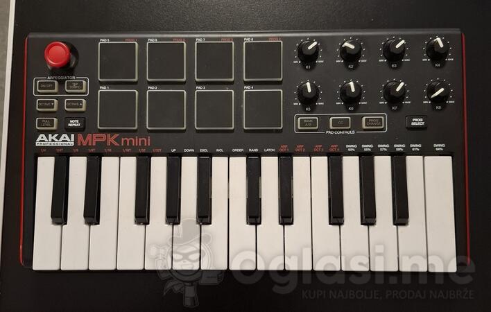 AKAI PROFESIONAL MPK mini, prenosivi MIDI kontroler za muzičku produkciju, 65€